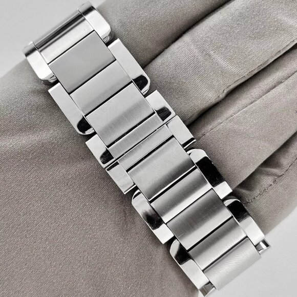 Cartier Tank Anglaise XL Stainless Steel Roman Automatic Men's Watch 3507 - Picture 8 of 9